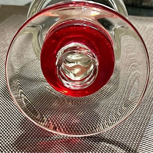 Modernist 3 Disk Ronald Stennett Willson Sheringham candlestick Red Multicolor - Picture 6 of 15